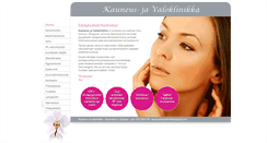 Desktop Screenshot of kauneusjavaloklinikka.fi